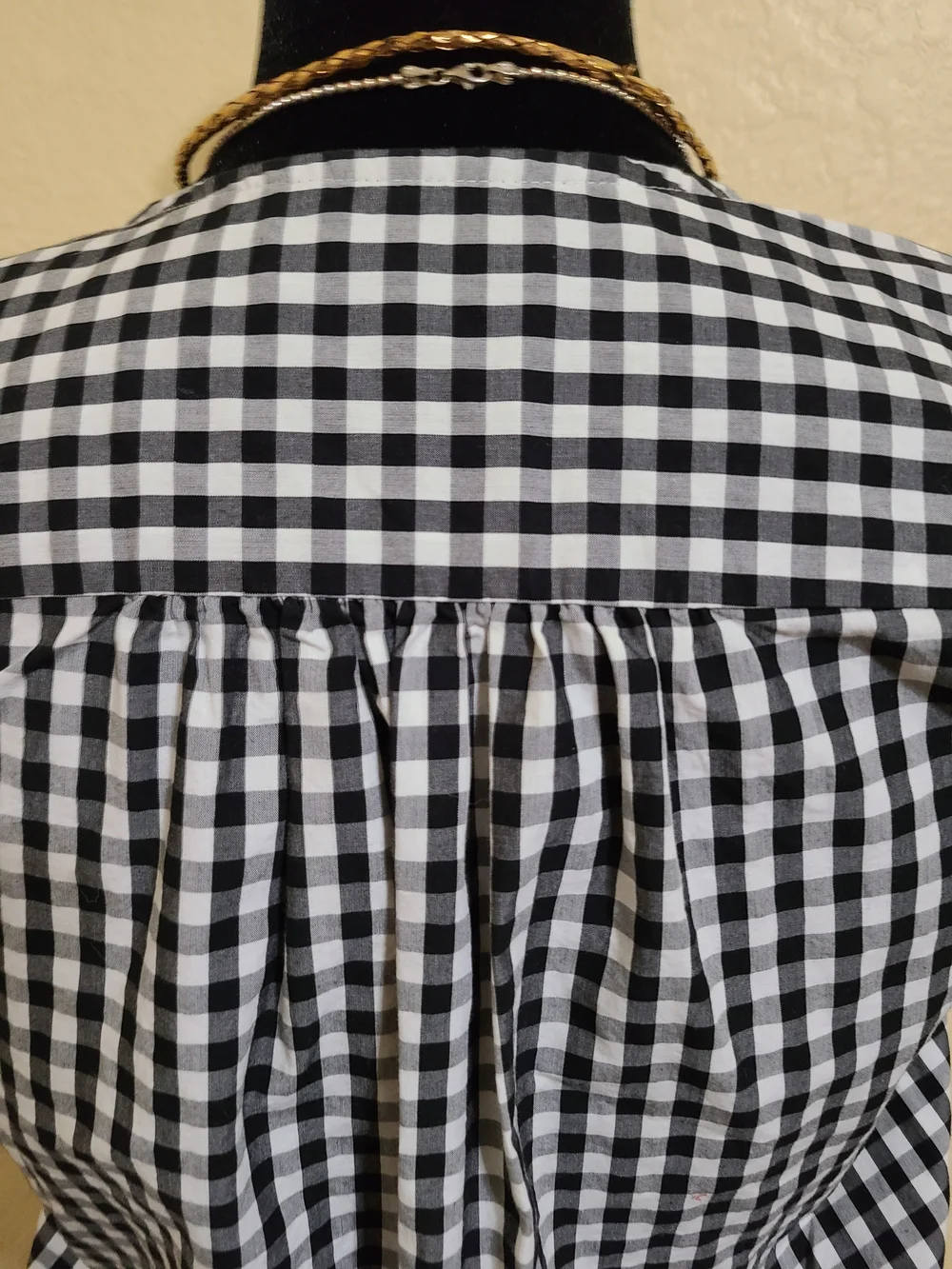 Madewell Black & White Gingham Wrap-Style Women’s Top Xxs